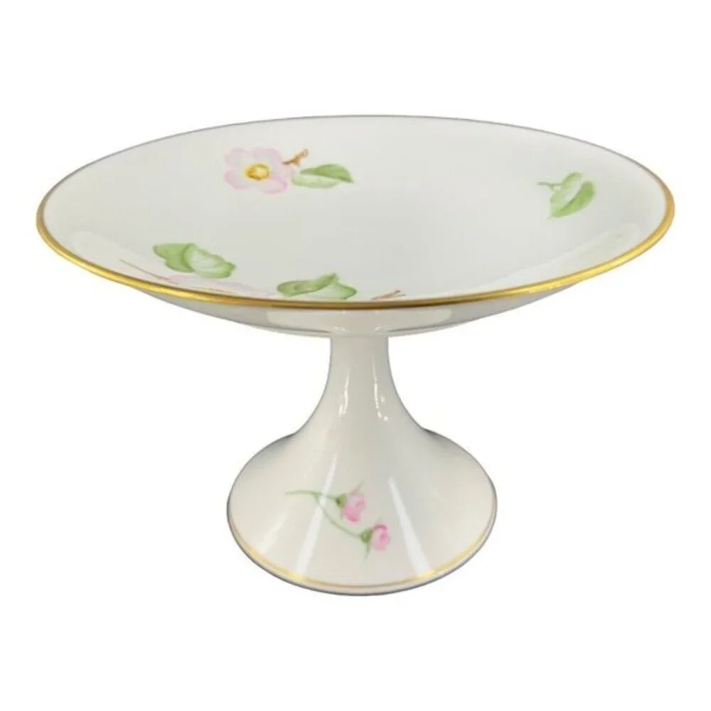 Thomas Bavaria Decope WJS Porcelain Ceramic‎ Cake Stand Plate Footed Compote VTG